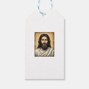 Vintage graviertes religiöses Porträt-Shirt-Design Geschenkanhänger
