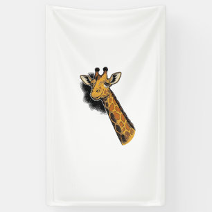 Vintage graviertes süßes Giraffen-Shirt-Design_1 Banner