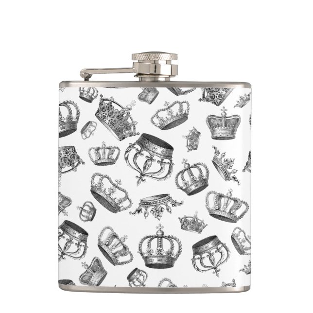 Vintage Gravur Flachmann (Vorderseite)