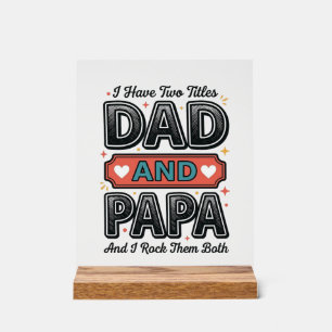 Vintage Gravur Papa und Vater Geschenk Design_ Acrylschild