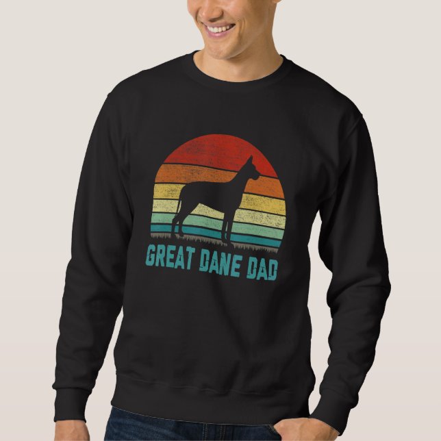 Vintage Great Dane Dad  Dog Sweatshirt (Vorderseite)