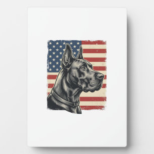 Vintage Great Dane patriotische Flagge Vektor Desi Fotoplatte