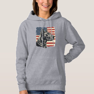 Vintage Great Dane patriotische Flagge Vektor Desi Hoodie