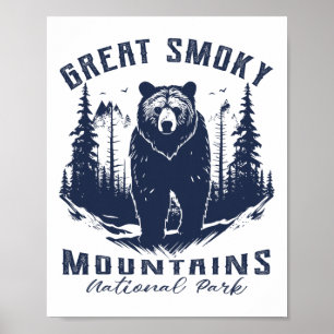Vintage Great Smoky Mountains Nationalpark Kinder Poster