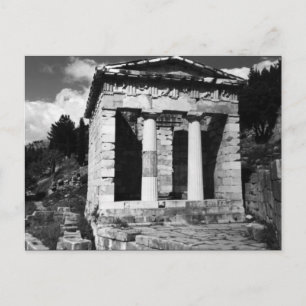 Vintage Greece Delphi Athenian Treasury Postkarte