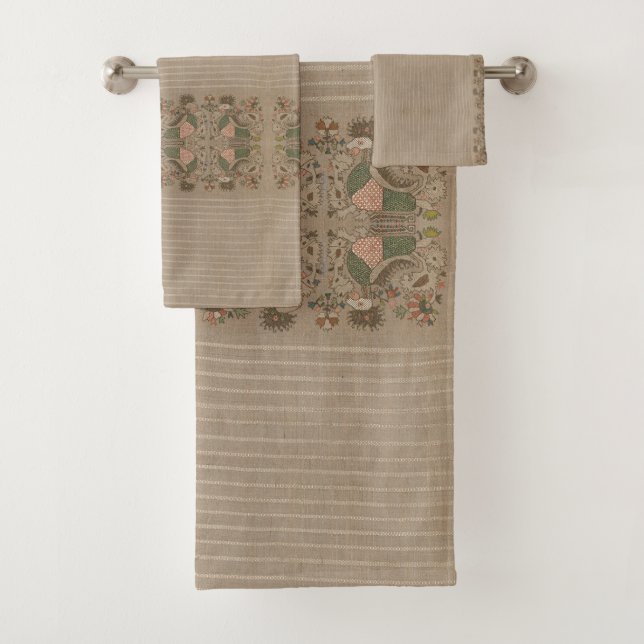 Vintage Greek Pattern Badhandtuch Set (Insitu)