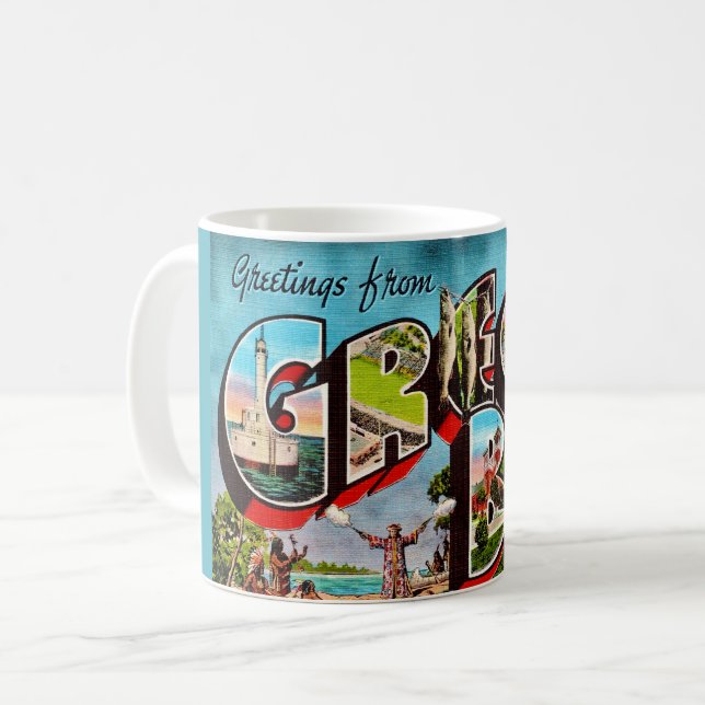 Vintage Green Bay WI Kaffeetasse (Vorderseite Links)