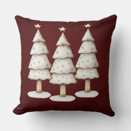 Vintage Green Christmas Throw Pillow Kissen