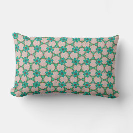 Vintage Green Floral Long Pillow Lendenkissen