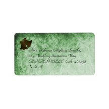 Vintage Green Wedding Address Labels