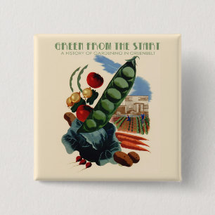 Vintage Greenbelt-Knopf Button