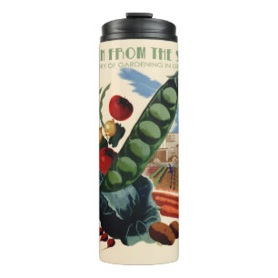 Vintage-Greenbelt-Tumbler mit individuellem Text Thermosbecher