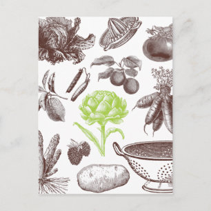 Vintage Greenmarket Postkarte