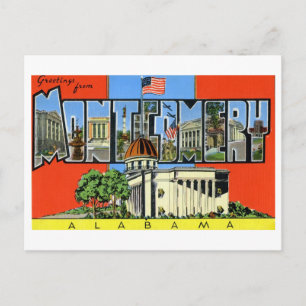 Vintage Greetings from Montgomery, Alabama Postkarte
