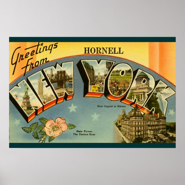 Vintage Greetings from New York Poster (Vorne)