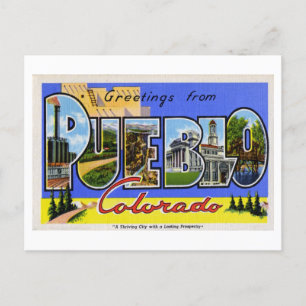 Vintage Greetings from Pueblo, Colorado Postkarte