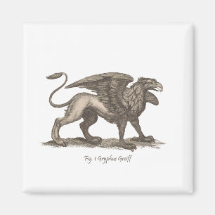Vintage-Greif (Gryphus Greiff) Illustration. Magnet