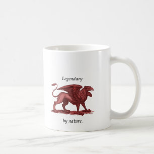 Vintage Greifillustration, legendär durch Natur Tasse
