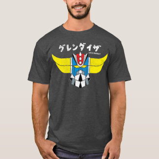 Vintage Grendizer Kopf abgenutzt Retro UFO Roboter T-Shirt