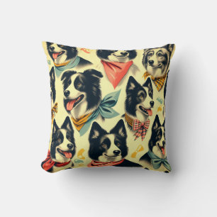 Vintage Grenze Collie Seamless Kissen
