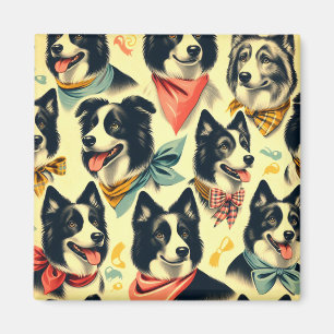 Vintage Grenze Collie Seamless Magnet