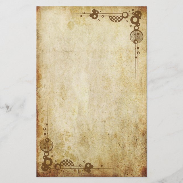 Vintage Grenzen - Retro Briefpapier (Vorderseite)