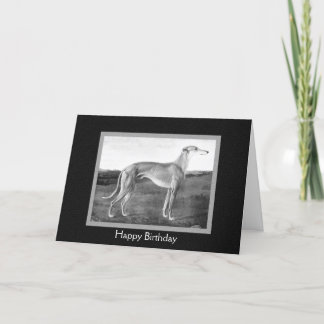 Vintage-Greyhound-Kunst Karte