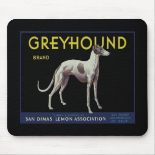 Vintage Greyhound-Zitronenetikett circa 1920 Mousepad