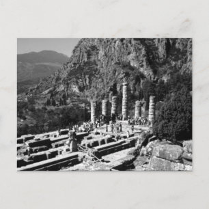 Vintage Griechenland Delphi Apollotempel Postkarte