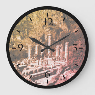 Vintage Griechenland Delphi Apollotempel Uhr Groß