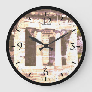 Vintage Griechenland Delphi Athener Schatzkammer U Große Wanduhr