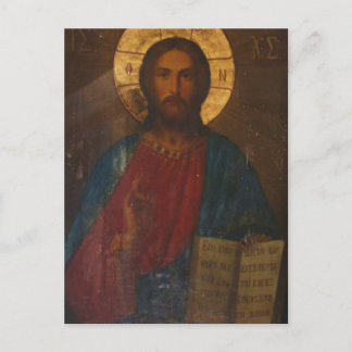 VINTAGE GRIECHISCH-ORTHODOXE IKONE POSTKARTE