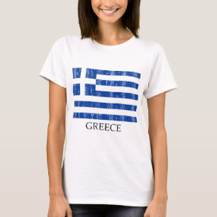 Vintage griechische Flagge T-Shirt