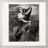 Vintage griechische Göttin Diana Artemis römische