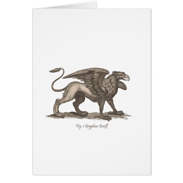 Vintage griffin (gryphus greiff) Abbildung. (Vorne)