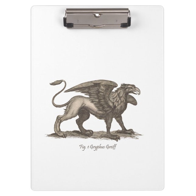 Vintage griffin (gryphus greiff) Abbildung. Klemmbrett (Vorderseite)
