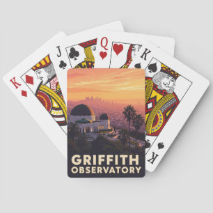 Vintage Griffith-Observatorium Los Angeles Sonnenu Spielkarten