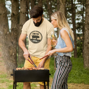 Vintage GRILLEN Black Tan Pig Logo stört T-Shirt