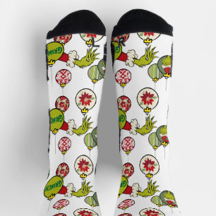 Vintage Grinch Weihnachtsschmuck Muster Socken