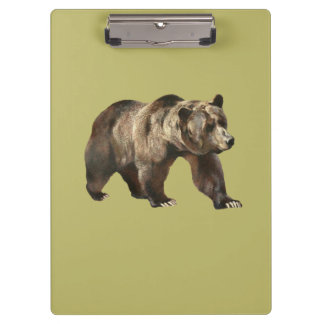 Vintage Grizzlybären-Zwischenablage Klemmbrett
