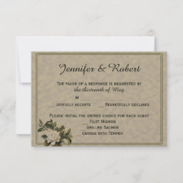 Vintage Grödnerische Hochzeitskarte RSVP Karte