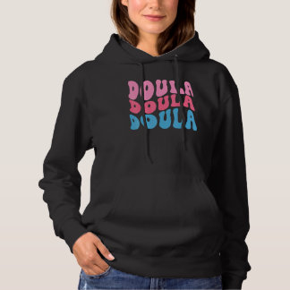 Vintage Groovy Doula Hebamme Student Doula Geburt Hoodie
