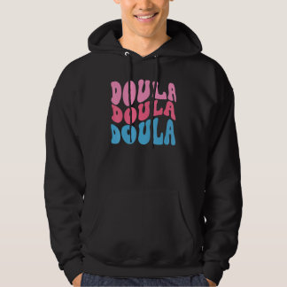 Vintage Groovy Doula Hebamme Student Doula Geburt Hoodie