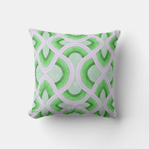 Vintage Groovy Regenbogen-Design in Mint und Grün Kissen