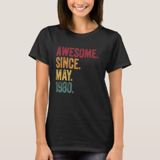 Vintage - Großartig seit Mai 1980 45. Geburtstag 4 T-Shirt