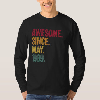 Vintage - Großartig seit Mai 1989 36. Geburtstag 3 T-Shirt