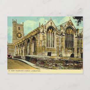 Vintage Großbritannien, Launceston Pfarrkirche Postkarte