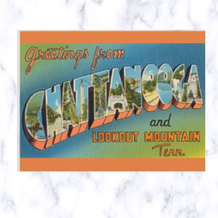 Vintage Großbuchstabe Chattanooga Tennessee Postkarte