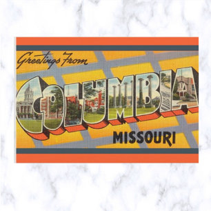 Vintage Großbuchstabe Missouri Postkarte