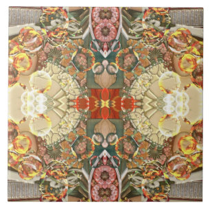 Vintage große (6" X 6") Keramik-Foto-Fliese Fliese